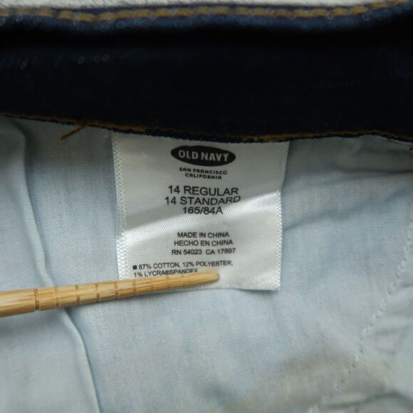Old Navy Jeans Women's 14 Blue Mid-Rise Cuffed Skinny Denim Pant 24" Inseam - Picture 7 of 14